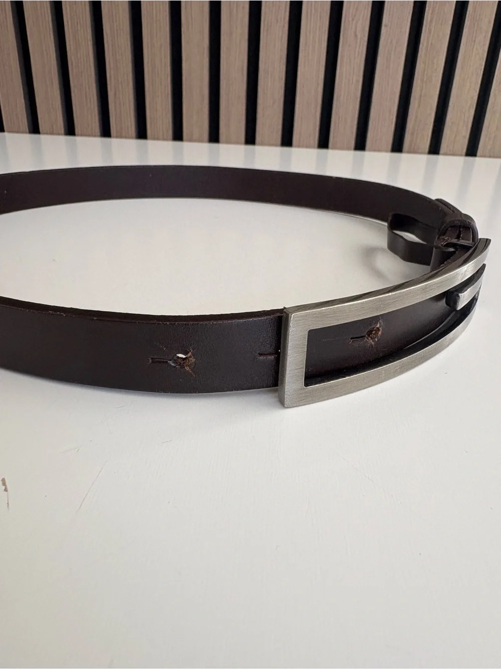Auth VTG GUCCI Leather Belt